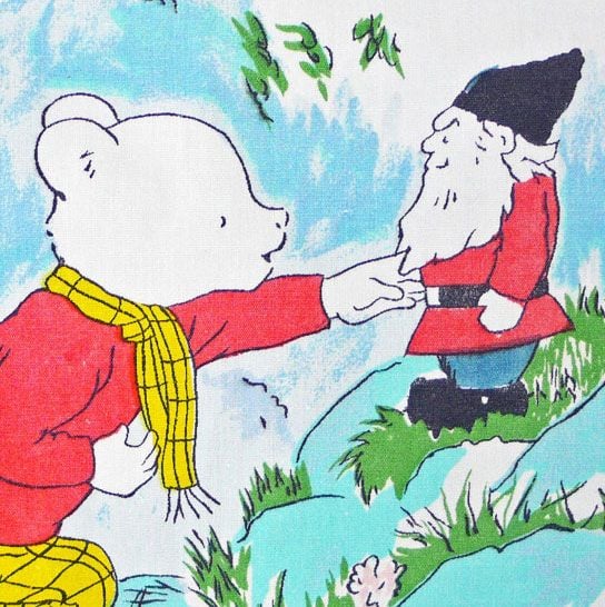 Rupert Bear Vintage Cotton Panel - Gnome