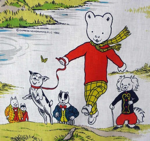 Vintage Rupert the Bear Fabric 165cm x 110cm