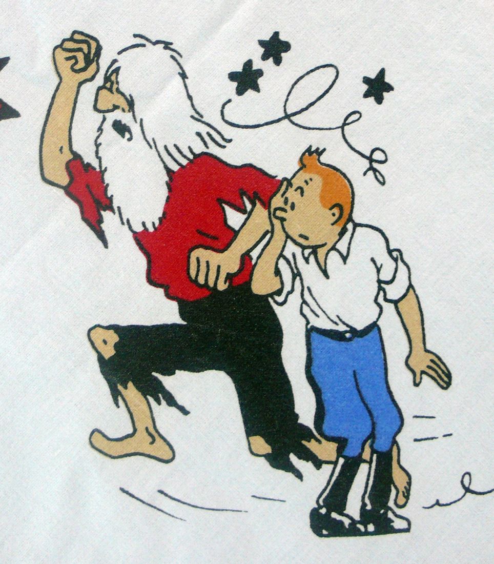Vintage Tintin Fabric - The Broken ear (Museum) 120cm wide