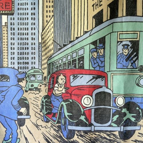 Tintin in Chicago Cotton Panel