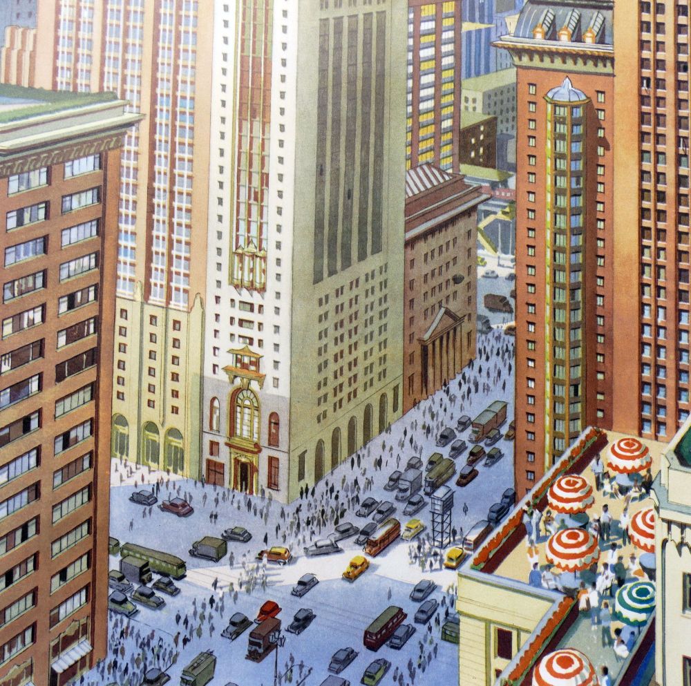 Original School Print - New York Skyscrapers