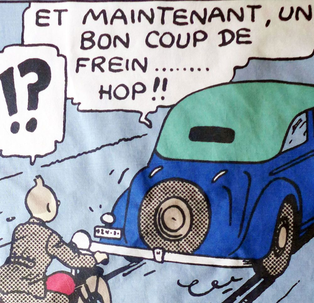Tintin Fabric Panel - King Ottokar's Sceptre - Tintin Follows !?