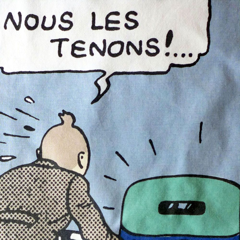 Tintin Fabric Panel - King Ottokar's Sceptre - Tintin & Car