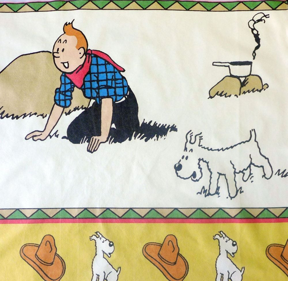Tintin in America - Campfire - Cotton Panel