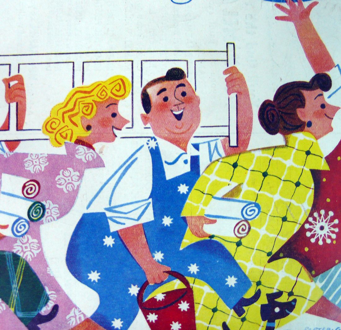 1950's Vintage Home Print - Crown Wallpapers Advert