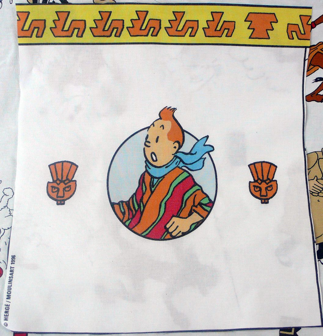 Tintin - Prisoners of the Sun Fabric - Tintin