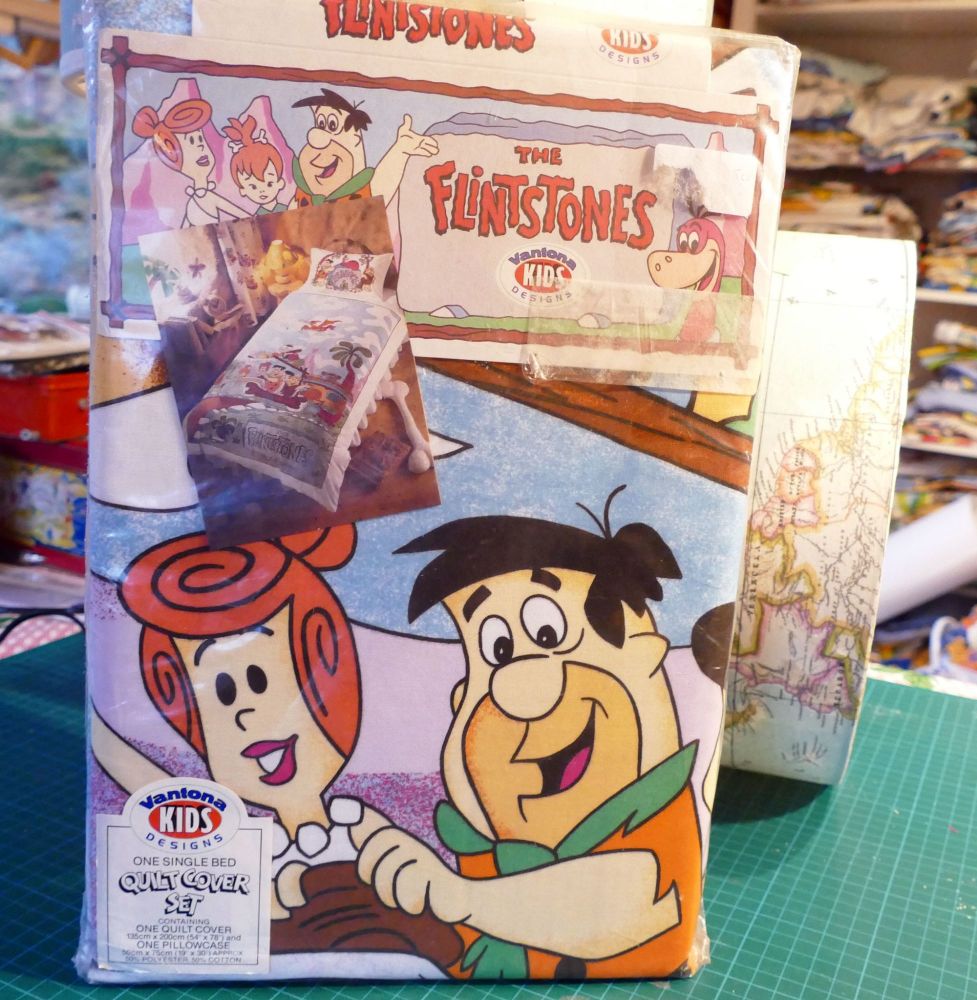 Vintage Flintstones Duvet Set