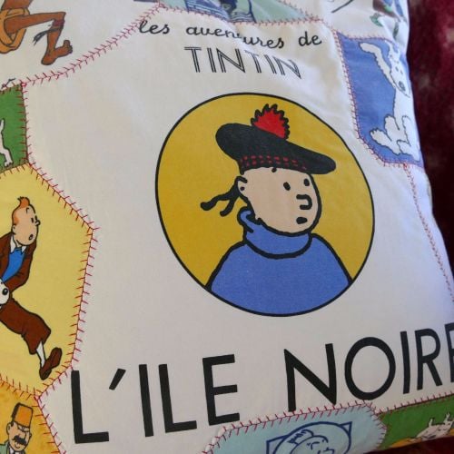 Tintin Patchwork Cushion