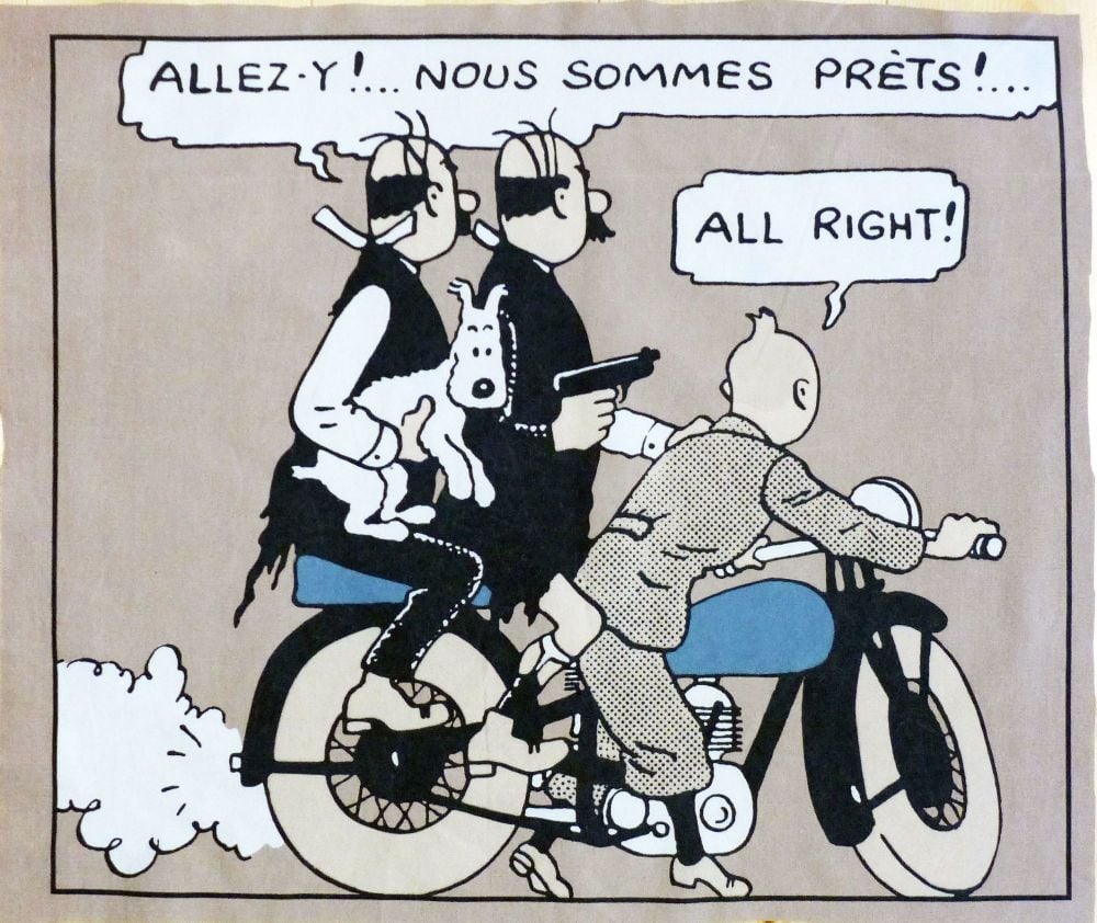 Tintin Fabric Panel - King Ottokar's Sceptre - Tintin & The Thomsons