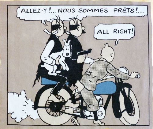 Tintin Fabric Panel - King Ottokar's Sceptre - Tintin & The Thomsons