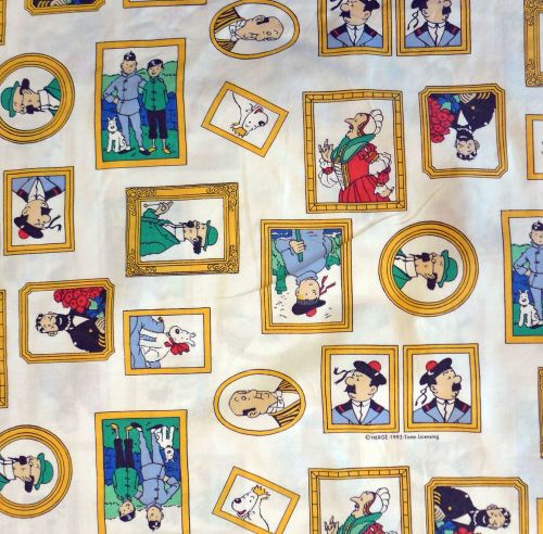 Tintin Portrait Fabric - 110cm wide