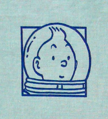 Vintage Tintin Fabric - Destination Moon - Blue - 45cm x 65cm
