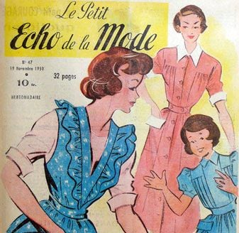 1950's Original French Fashion Print - Baking