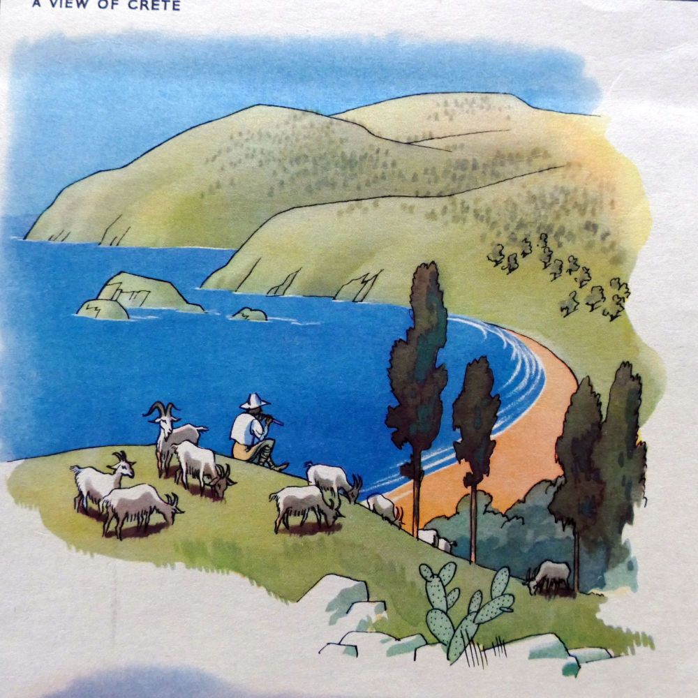 Vintage School Poster - Geography - Mediterranean Climate