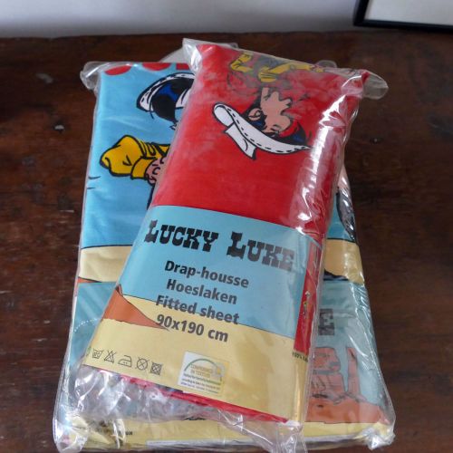 Vintage Lucky Luke Fitted Sheet - New & Unused