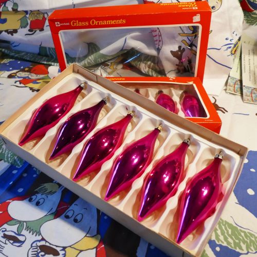 Vintage Glass Christmas Tree Baubles