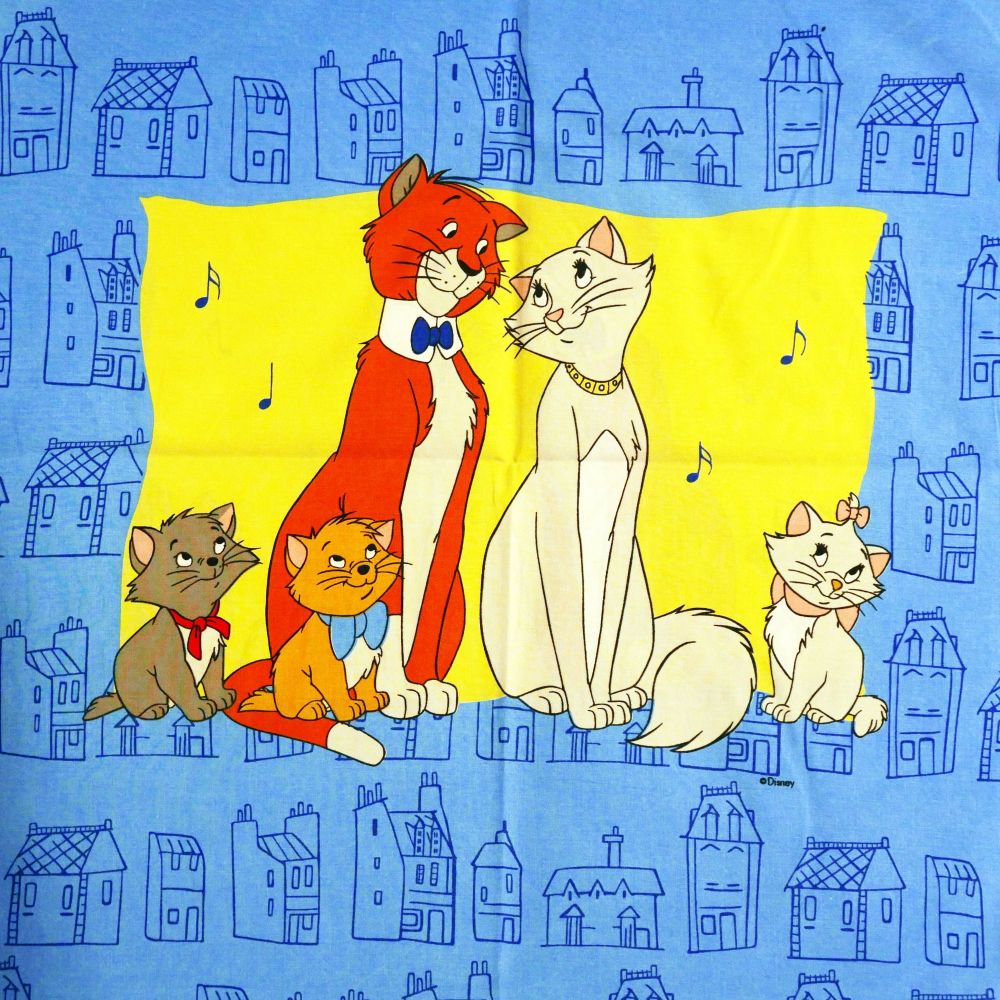 Aristocats Cotton Panel - 55cm x 55cm