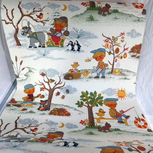 Vintage Scandi Children's Wallpaper