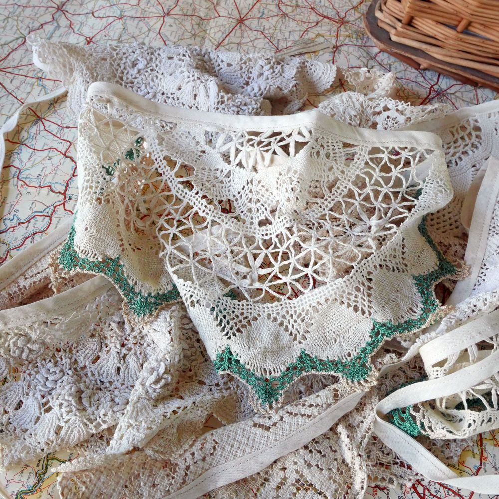 Vintage Doily Bunting - 5 Metres - String C