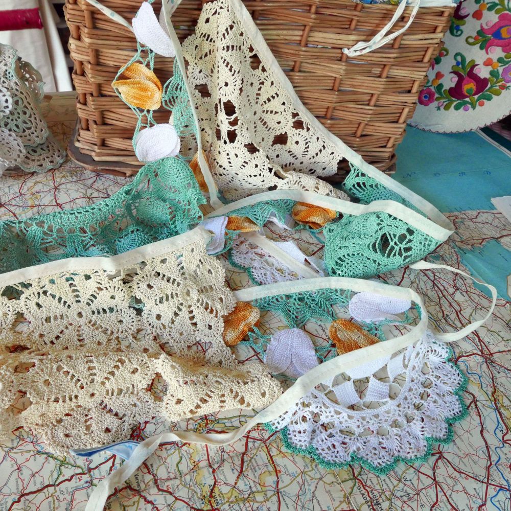 Vintage Doily Bunting - 5 Metres - String E