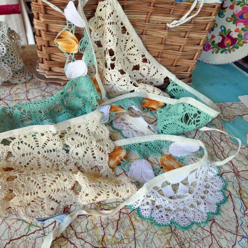Vintage Doily Bunting - 5 Metres - String E