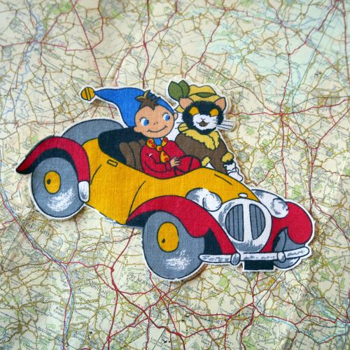 Vintage Noddy Iron on Cotton - Fothergay