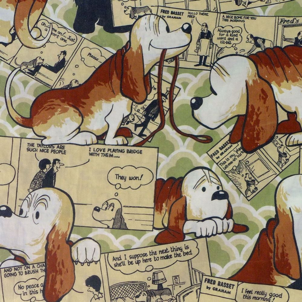 Fred Bassett Cotton Fabric - 50cm x 40cm