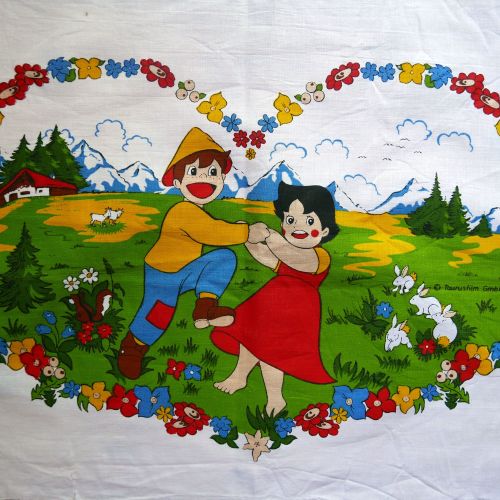 1970's Heidi Cotton Panel - 55cm x 40cm
