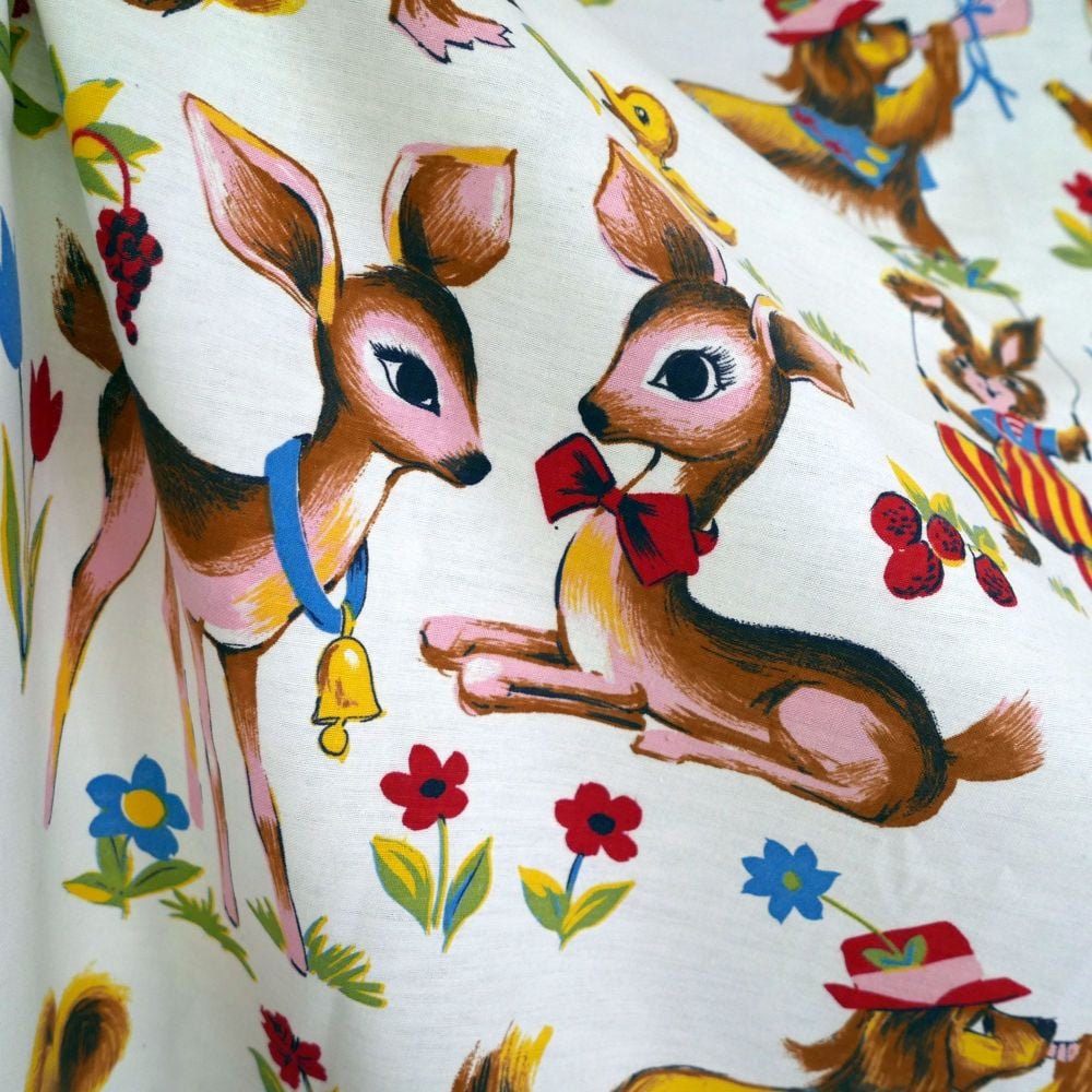 Deer and Rabbit Cotton - 110cm