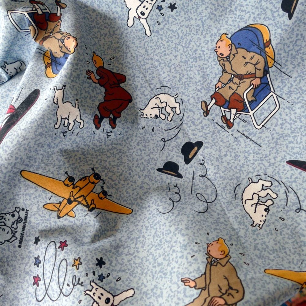 Vintage Tintin Cotton - 130cm Wide