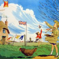 Vintage School Poster 1938 - A Windy Day