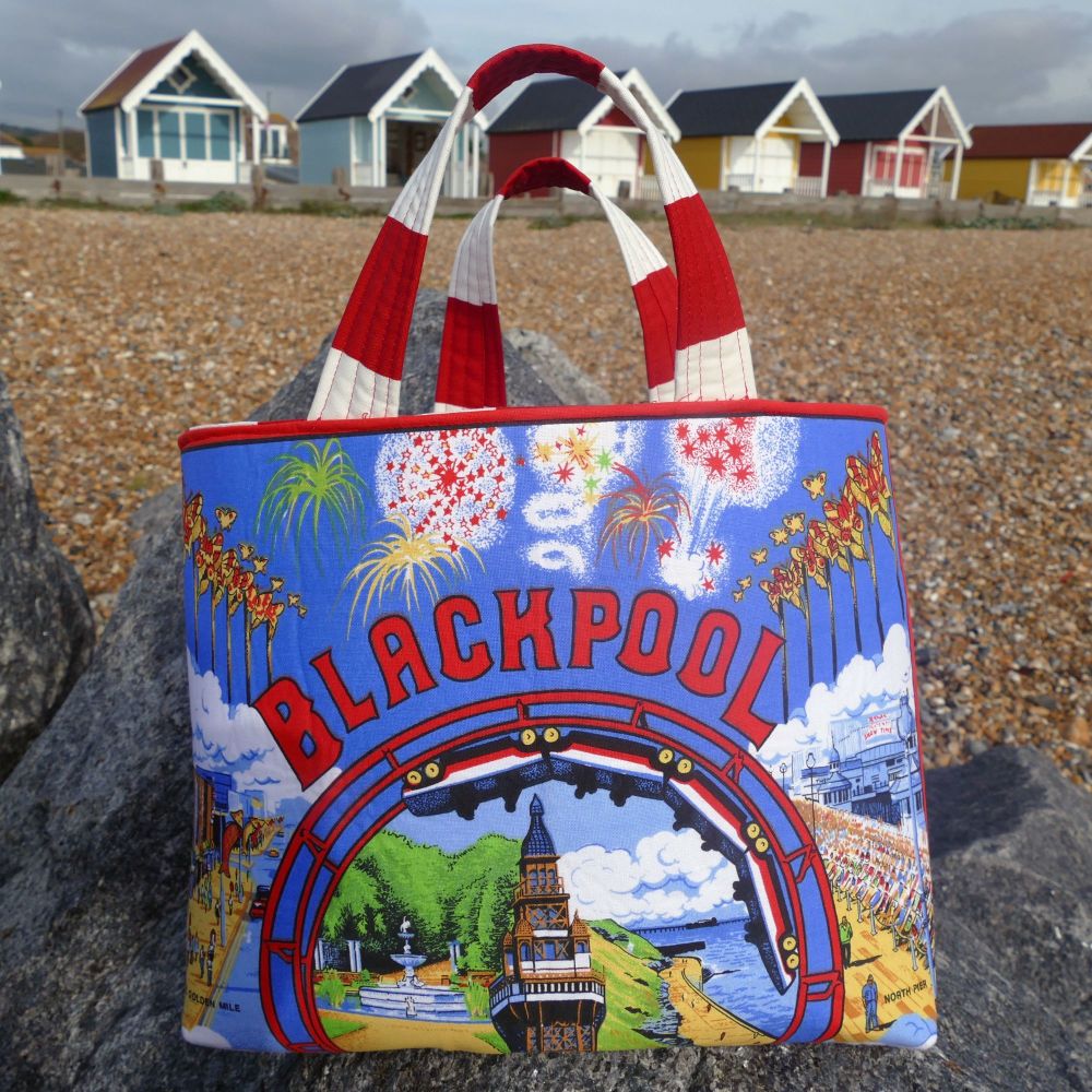 Vintage Shopping Bag - Blackpool - Upcycled Market Bag