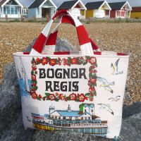 Vintage Shopping Bag - Bognor Regis - Upcycled Market Bag