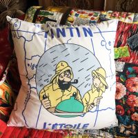 Tintin Cushion - The Shooting Star- Double Sided - Vintage Cotton