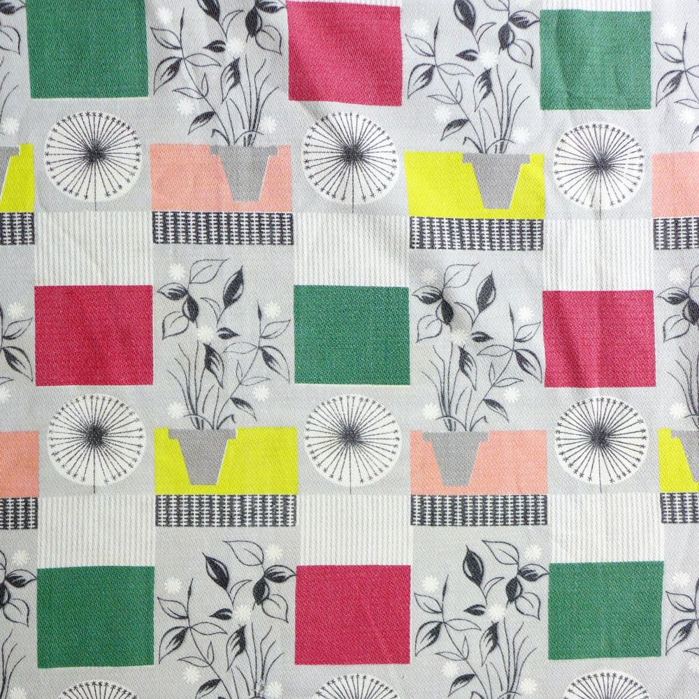 Tom Mellor Flower Pot Fabric - 110cm x 58cm