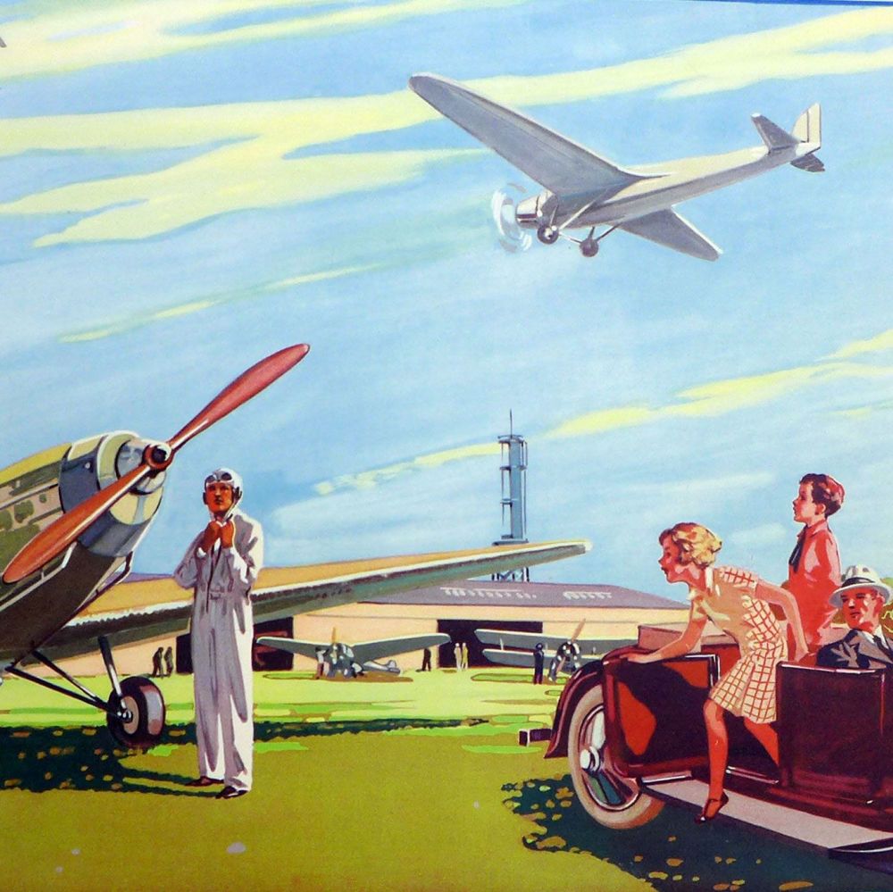 Vintage School Poster 1938 - Aeroplanes