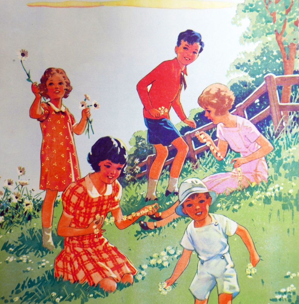 Vintage School Poster 1938 - Daisies