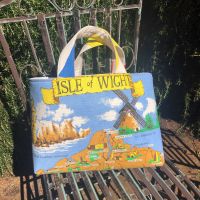 Vintage Isle of Wight Shopping Bag - Upcycled Market Bag