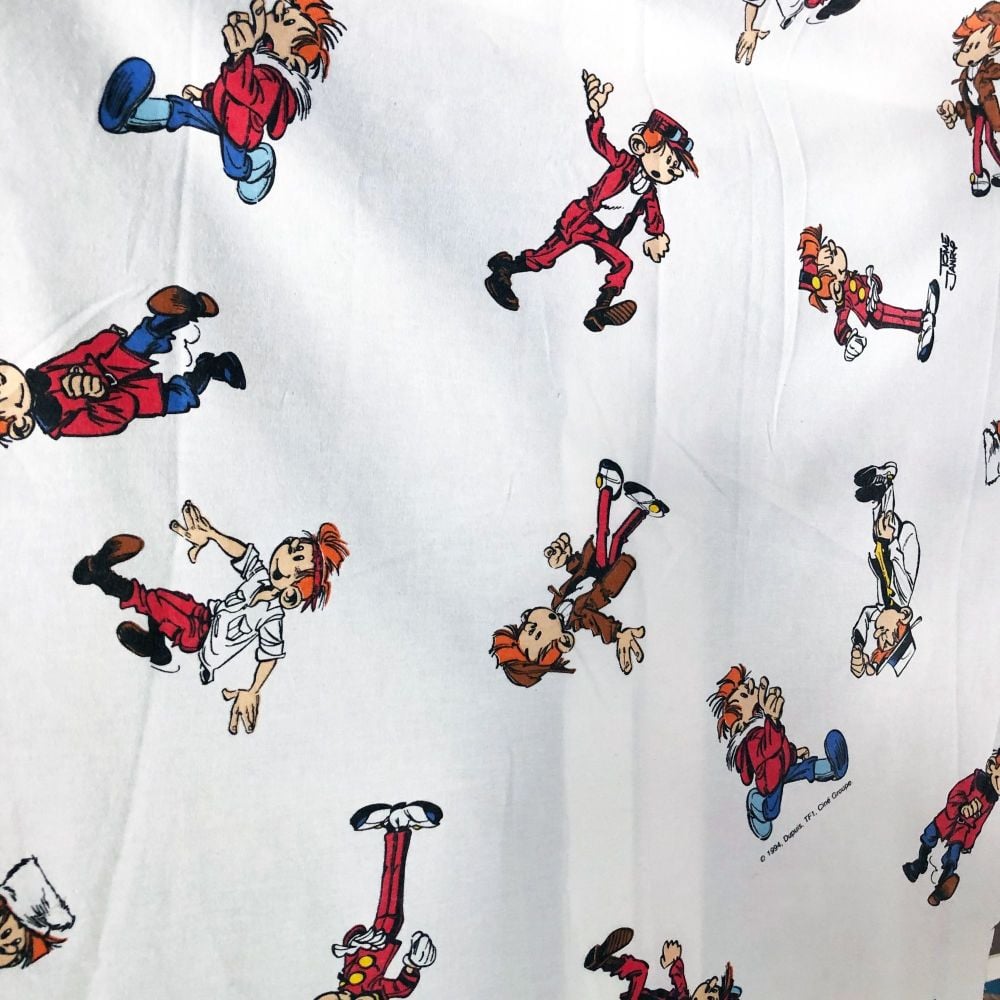 Vintage Belgian Spirou Fabric - 70cm x 60cm