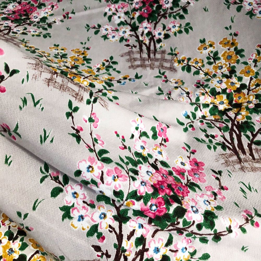 Mid Century Fabric - 1950's - Blossom Tree - 114cm wide