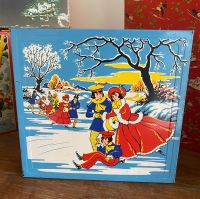 Vintage Christmas Tin by Elkes - Skaters