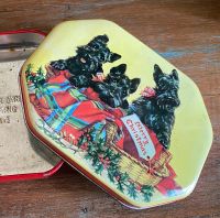 Vintage Christmas Tin - Scottie Dogs - 1950's