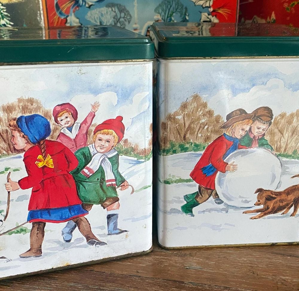 Vintage Christmas Tin - Paddington Bear