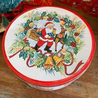 Vintage Christmas Tin - Father Christmas - 1970's