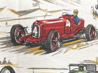 Vintage Racing Car Linen - 122cm x 21cm