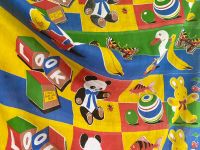 Vintage Childrens Rag Book Cotton - 115cm Wide - Screen Print Cotton