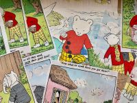 Rupert Bear Storybook Fabric Scraps Bundle - 12 Pieces