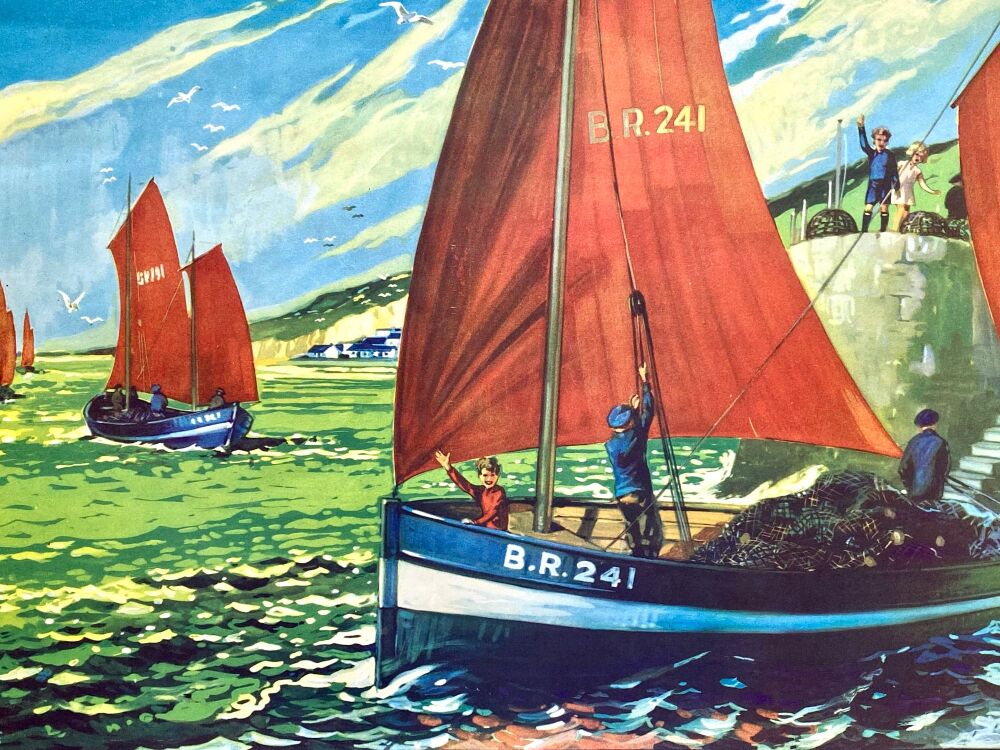 Vintage School Poster 1938 - The Fisherman
