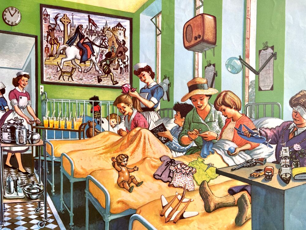 Vintage Classroom Poster - The Hospital - 1962