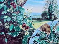 Vintage School Print - Hedgerow by Eileen Soper